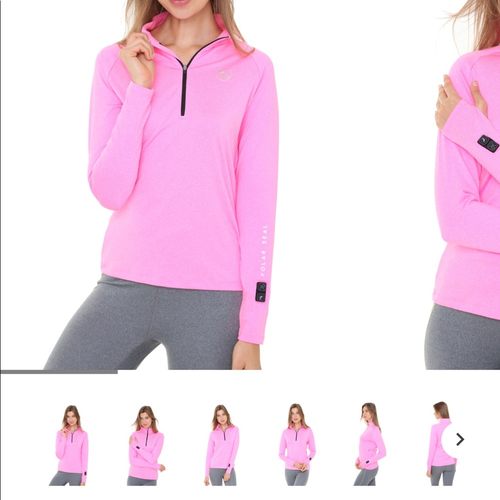 Polar Seal Heated Zip Top, Fuchia